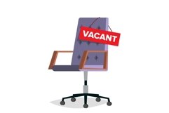 Vacancy Vector. Office Chair. Job Vacancy Sign. Empty Seat. Product Image 1