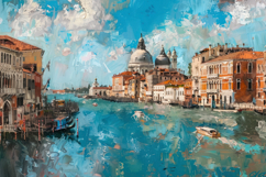 Painting of a City Background Wallpaper Product Image 1