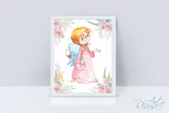 Cute Angel Girl Nursery Prints Nursery Wall Art Poster Product Image 6