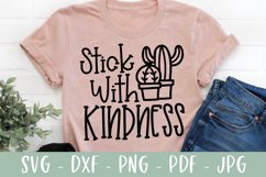 Kindness SVG | Stick With Kindness SVG | Cactus SVG Product Image 1