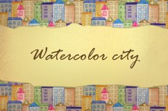 Watercolor houses Product Image 1