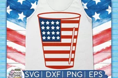 Patriotic Red Cup SVG DXF PNG EPS Cutting Files Product Image 1