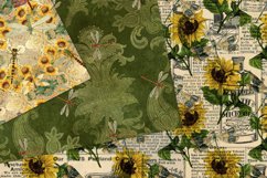 Dragonflies and Sunflowers Digital Paper Product Image 2
