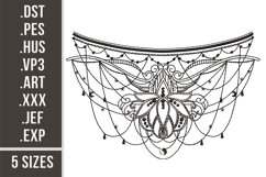 Esoteric Symbol Embroidery| Mystical Lotus Design Product Image 1