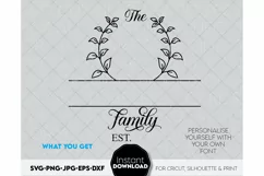 Monogram SVG, Family name SVG, Family svg, Last name svg Product Image 2