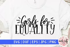 Girls for equality - Women Empowerment EPS SVG DXF PNG Product Image 1