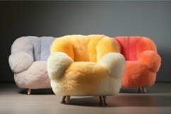 Colorful modern armchairs in minimalist setting Product Image 1