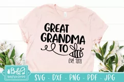 Great Grandma To Bee SVG - New Great Grandma To Be Product Image 1