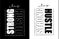 Stay Strong Hustle - Urban Typography Streetwear Design Product Image 3