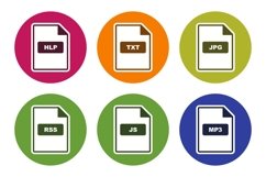 Set Of File Formats Icons Product Image 1