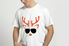 Reindeer svg, reindeer face cut file, christmas svg ormament Product Image 5