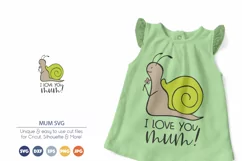 Snail SVG | I Love You Mom SVG| Happy Mother's Day SVG Product Image 1