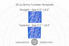 Blue swirl marble, 20 oz Tumbler sublimation Product Image 2