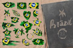 Old Brazil. Watercolor Flag. Product Image 3