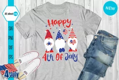 Happy 4th of July Svg, Gnomes 4th July Svg Product Image 1