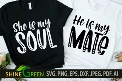 Valentines Day SVG Couple Love Quotes SVG Soul Mate SVG Product Image 1