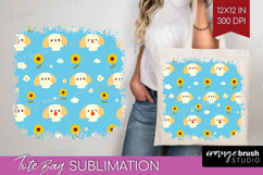 Dachshund Dog Tote Bag Cute Chibi Puppy Tote Bag PNG Product Image 1