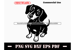 Dachshund Dog Begging Design SVG PNG DXF EPS PDF Product Image 1