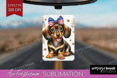 Dachshund Dog Air Freshener PNG Patriotic Dog PNG Product Image 1