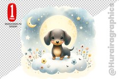 Dachshund dog Clipart - PNG File Product Image 1