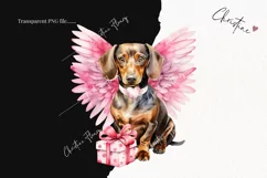 Valentine Dachshund Dog PNG | Valentine's Day Clipart Product Image 2