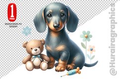 Dachshund dog Clipart - PNG File Product Image 1