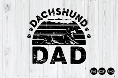 Dachshund Dad SVG, Sausage Dog SVG, Retro Dachshund SVG Product Image 1
