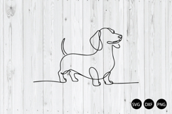 Dachshund Line Art SVG, Minimalist Dog SVG, Dog SVG Product Image 1
