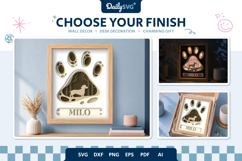 Dog Shadow Box Paw Dachshund 3D SVG Product Image 3