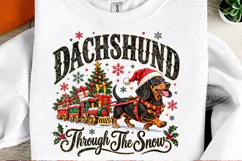 Dachshund Express Through the Snow PNG Product Image 2