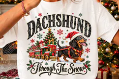 Dachshund Express Through the Snow PNG Product Image 3