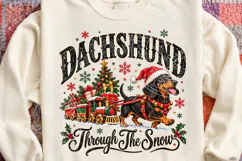 Dachshund Express Through the Snow PNG Product Image 4