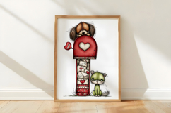 Dachshund Love Notes Valentine PNG Product Image 3