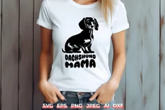 Dachshund Mama SVG, Dog SVG, Dog Mom Vector Cricut Cut File Product Image 1