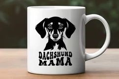 Dachshund Mama SVG | Retro Groovy Dog Lover Shirt Design Product Image 2