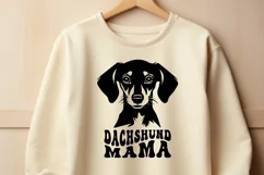 Dachshund Mama SVG | Retro Groovy Dog Lover Shirt Design Product Image 3