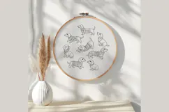 Dachshund Embroidery Pattern PDF Cute Sausage Dogs Sweaters Product Image 3