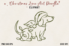 Vintage Hand-Drawn Christmas Illustration| Line Art Clipart Product Image 1