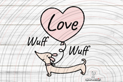 Dachshund heart Cutting file SVG DXF Product Image 1