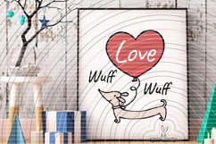 Dachshund heart Cutting file SVG DXF Product Image 3