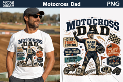 Motocross Dad T Shirt | Father's Day Sublimation Product Image 1