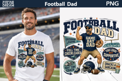 Football Dad T Shirt | Father's Day Sublimation Product Image 1
