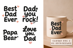 Father day clipart, Best Dad Ever Product Image 1