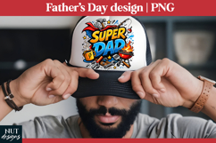 Super Dad Sublimation Fathers day tshirt, Superman Product Image 2