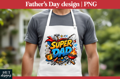 Super Dad Sublimation Fathers day tshirt, Superman Product Image 3