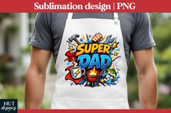 Super Dad Sublimation Fathers day tshirt, Superman Product Image 2