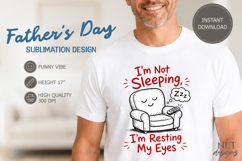 Resting My Eyes Funny Dad Fathers day Doodle tshirt Product Image 1