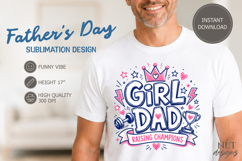 Girl Dad Raising Champions Father’s Day Doodle tshirt Product Image 1