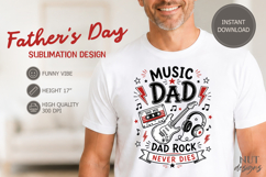 Fathers day tshirt Music Dad Rock family humor Product Image 1