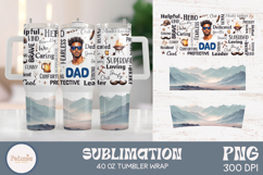 fathers day tumbler wrap design being used as a 40oz tumbler print
